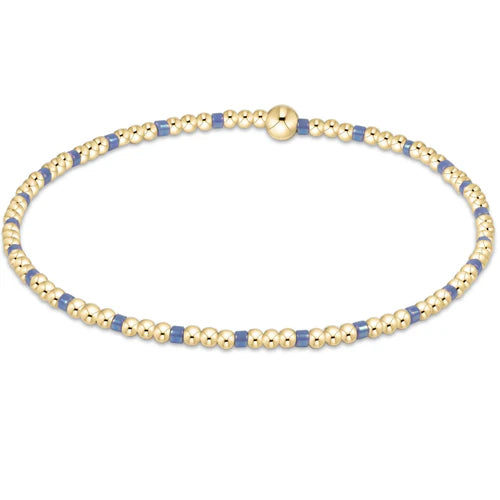 Enewton Hope Sincerity Pattern 2mm Bead Bracelet- Bright Blue