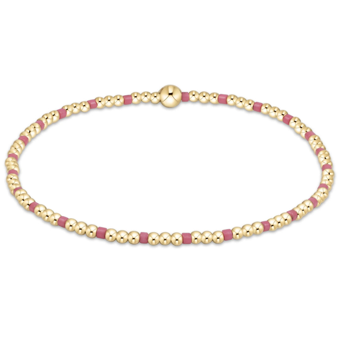 Enewton Hope Sincerity Pattern 2mm Bead Bracelet- Bright Pink