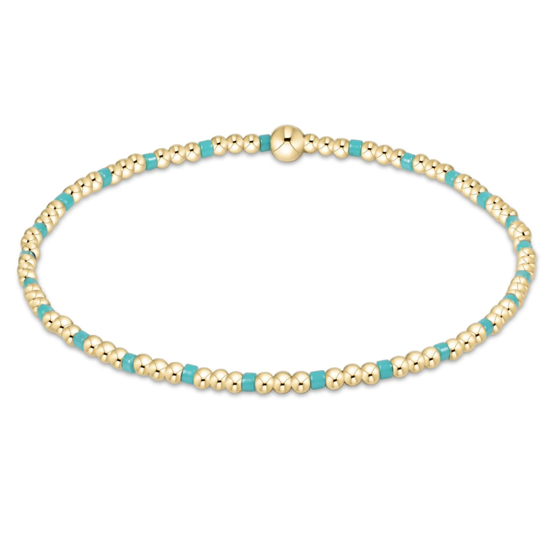 Enewton Hope Sincerity Pattern 2mm Bead Bracelet- Turquoise