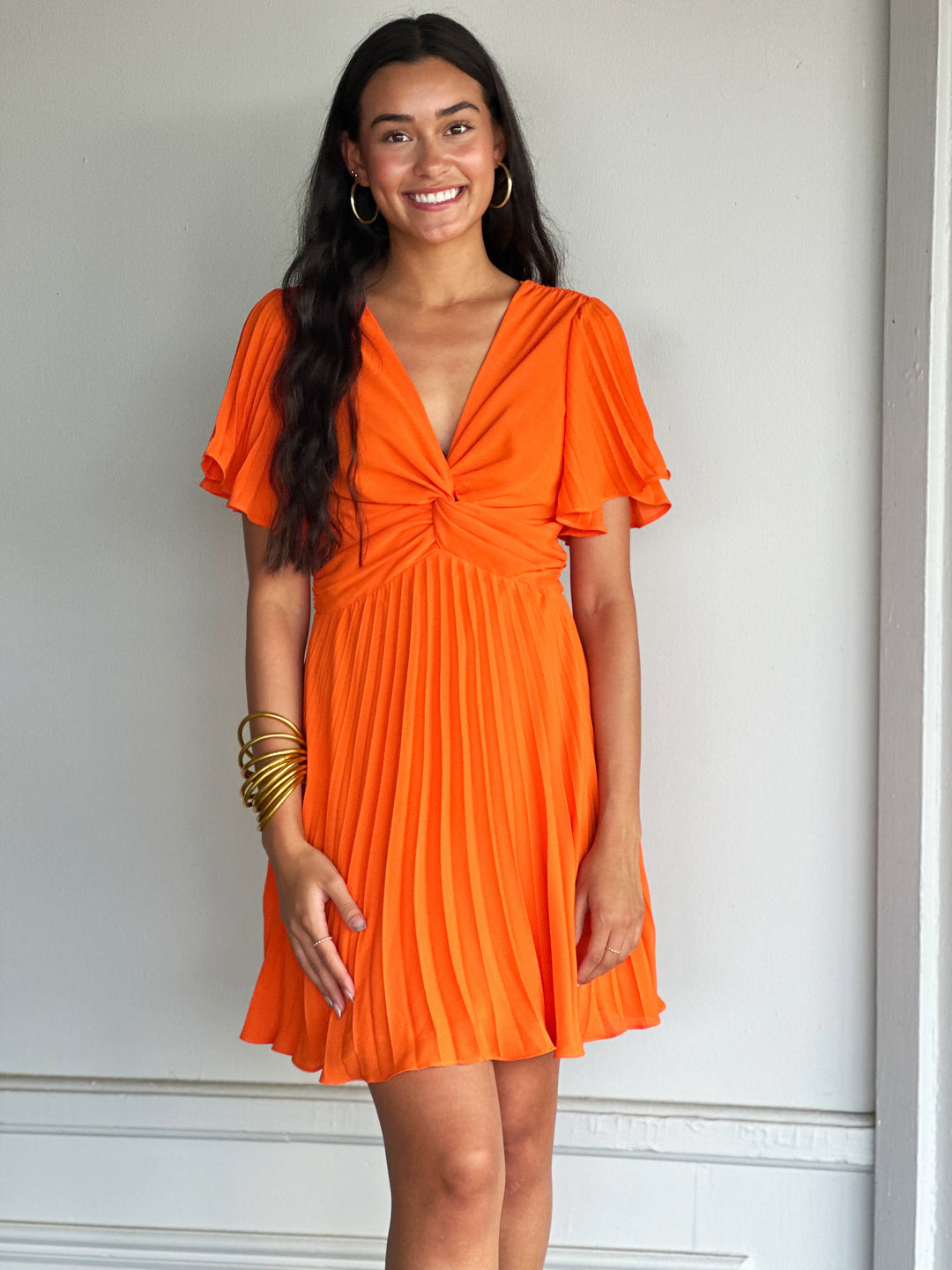 Stacey Orange Mini Dress