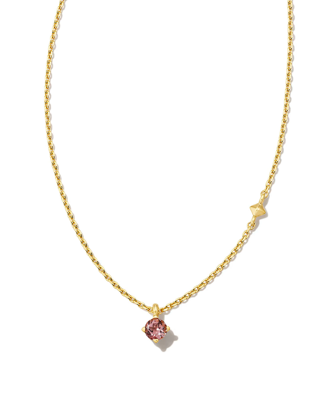 Kendra Scott Maisie 18k Gold Vermeil Pendant Necklace in Pink Tourmaline