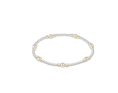 Enewton - Purpose Pearl 4mm Bead Bracelet - Mixed Metal