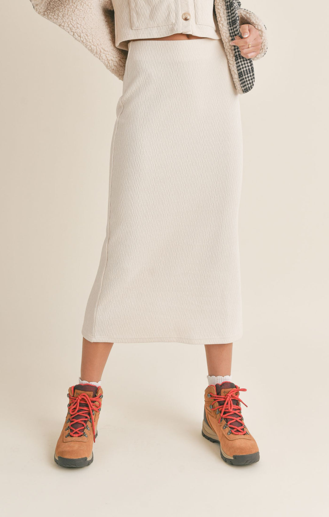 Mountain Air Midi Skirt in Ivory