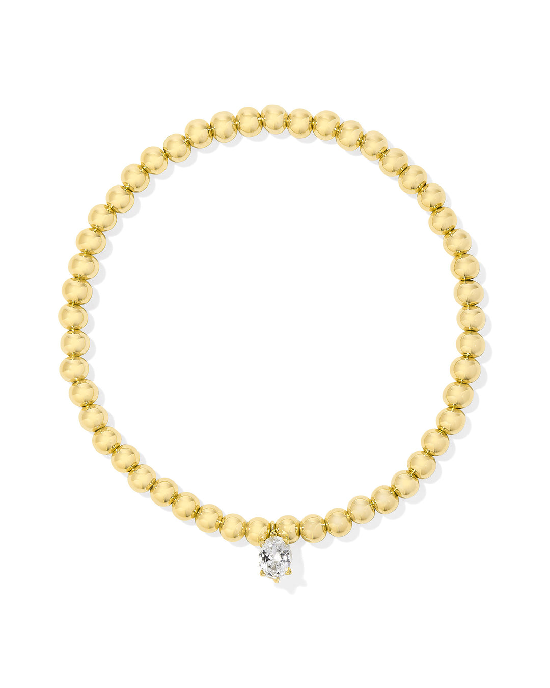 Kendra Scott Cailin Stretch Bracelet in Gold White Crystal