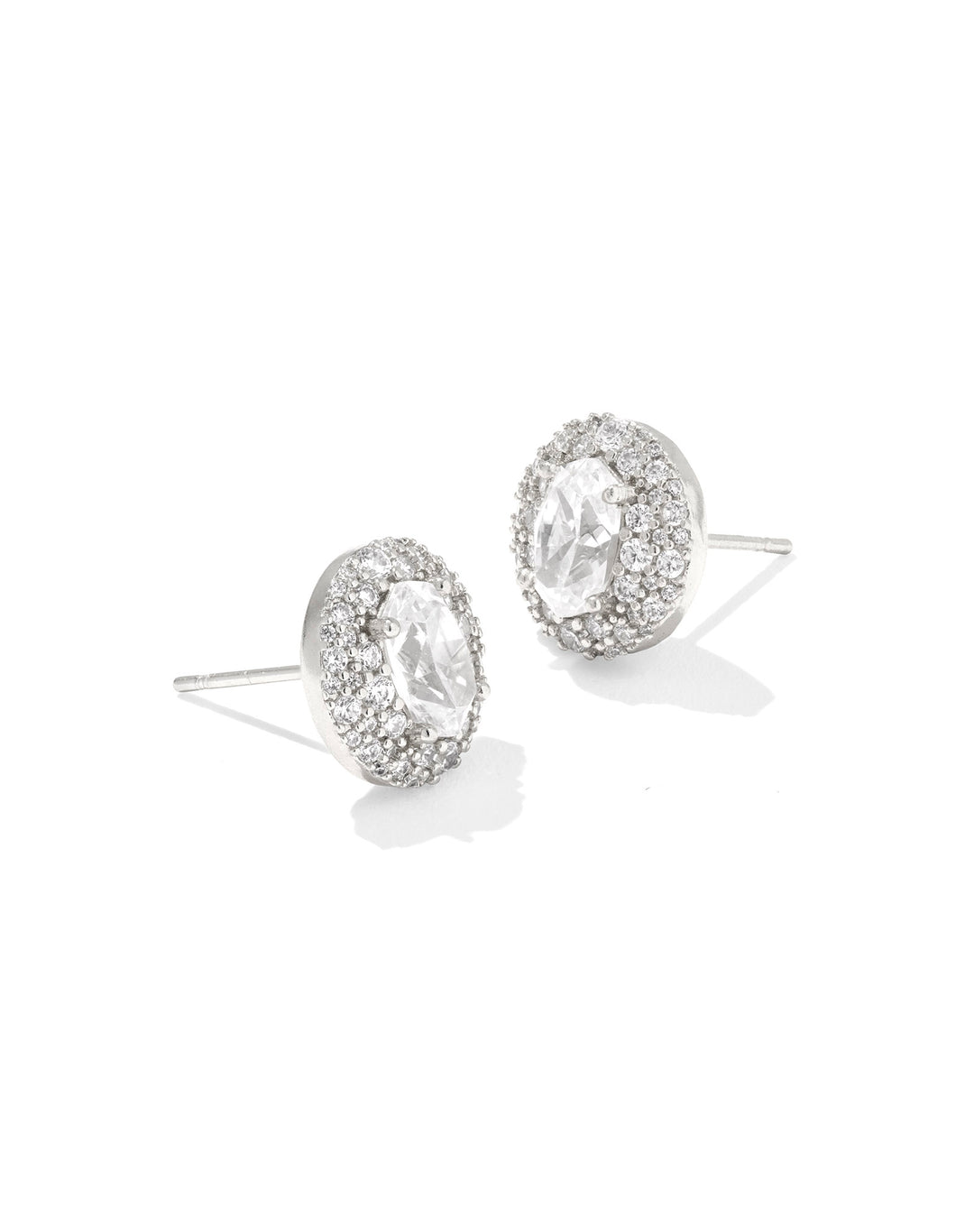 Kendra Scott Bella Stud Earrings in Silver Crystal