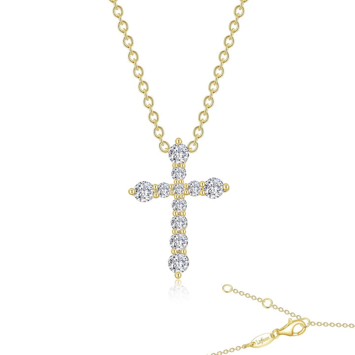 Lafonn 0.67 CTW Cross Pendant Necklace in Gold