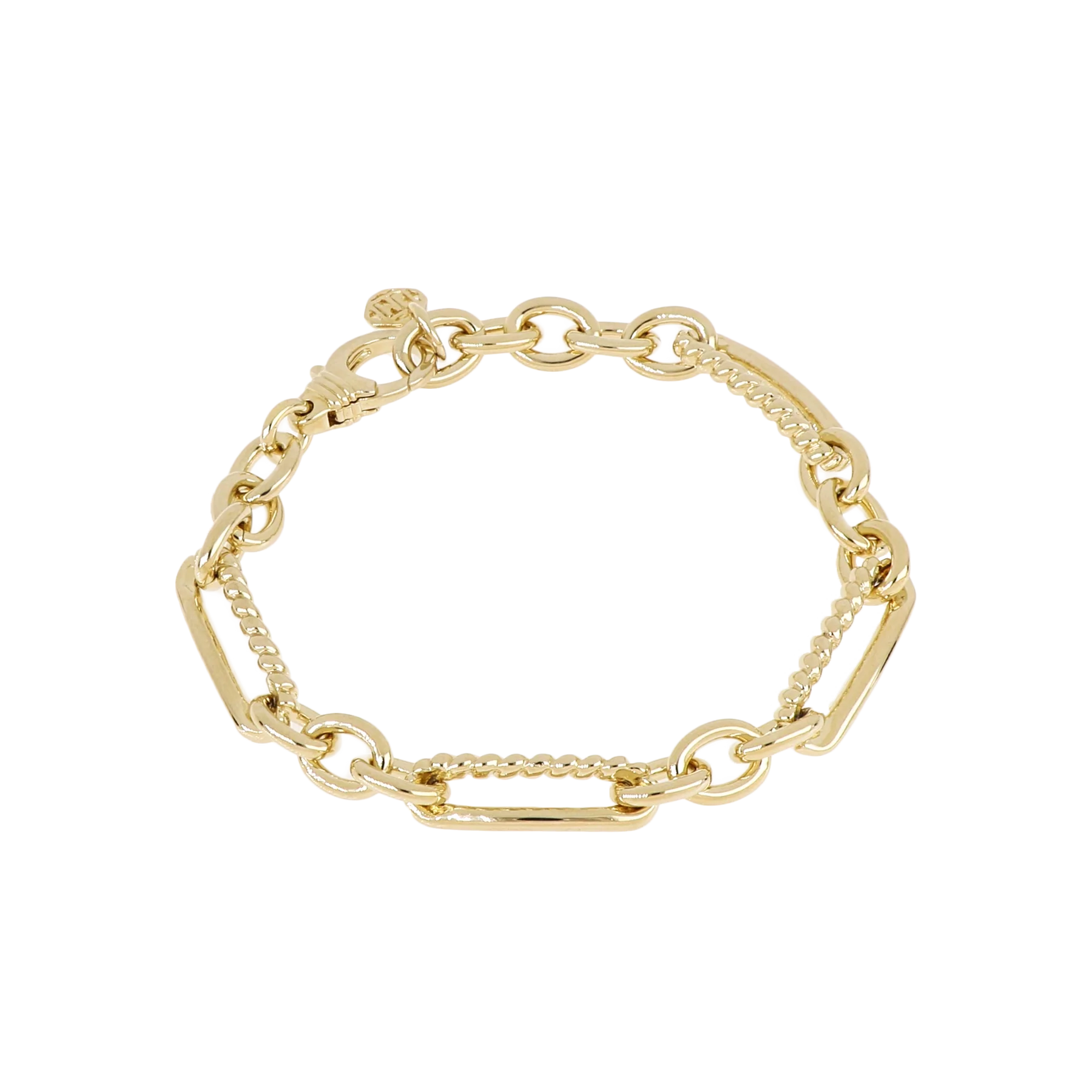 送料無料John Medeiros ディアマンテ ブレスレットリンク 金メッキ チェーンブレスレット ロブスタークロウ留め 女性への理想的なギフトに 10代の女の子並行輸入 John Medeiros DIAMANTE JM LARGE \u0026 SMALL LINK BRACELET \u2013 Sugar \u0026 Spice