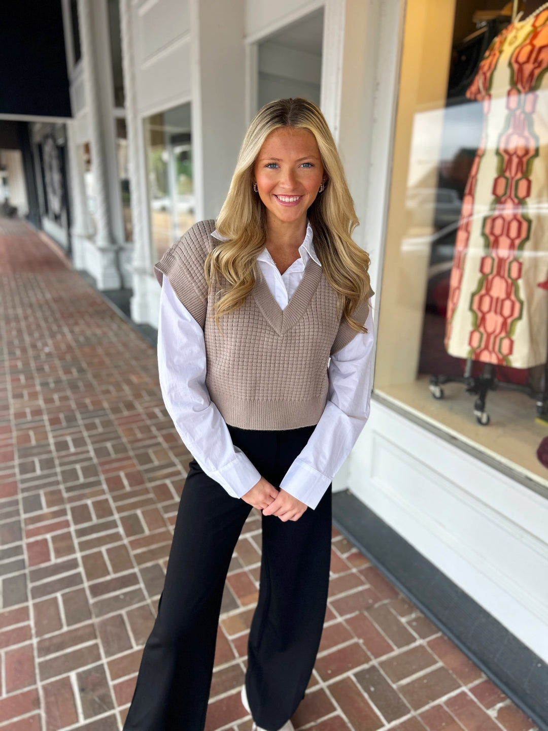 Something Amazing Taupe Crop Sweater
