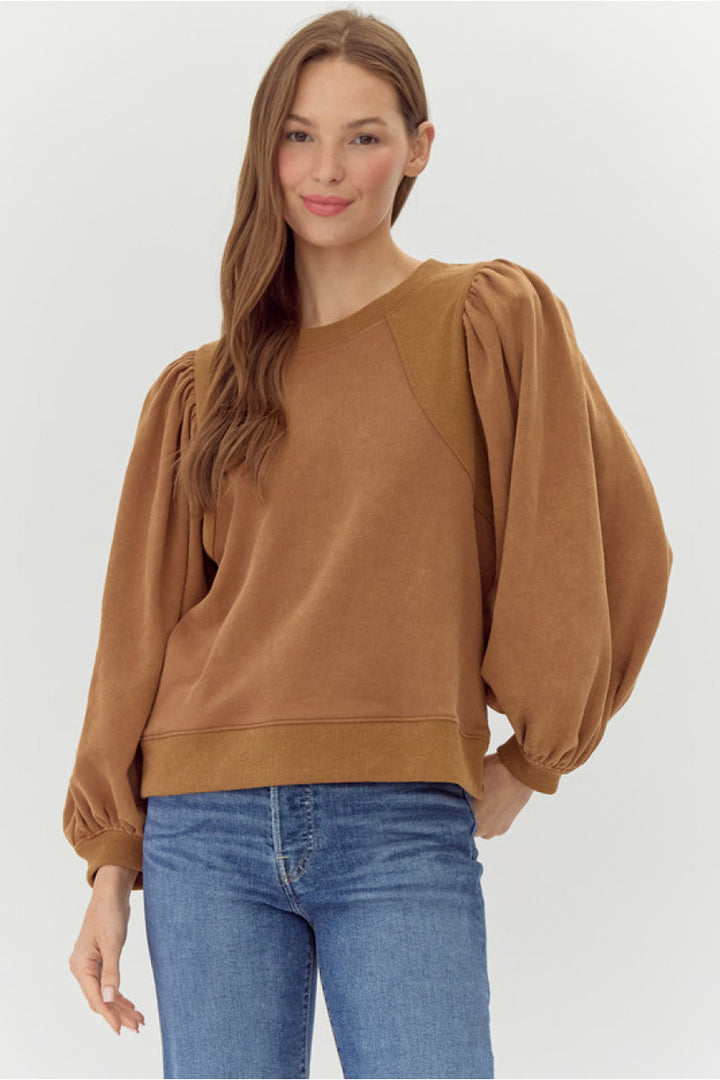 Count On Me Top in Toffee