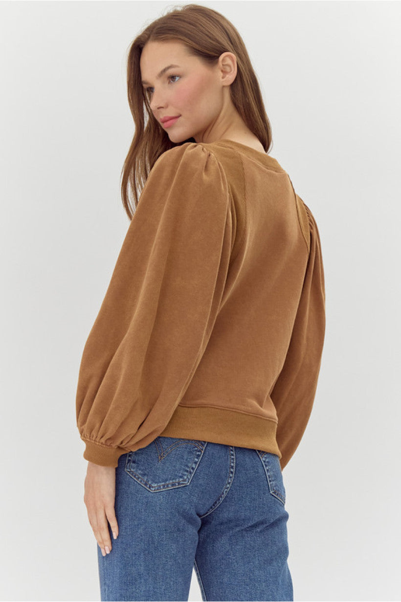 Count On Me Top in Toffee