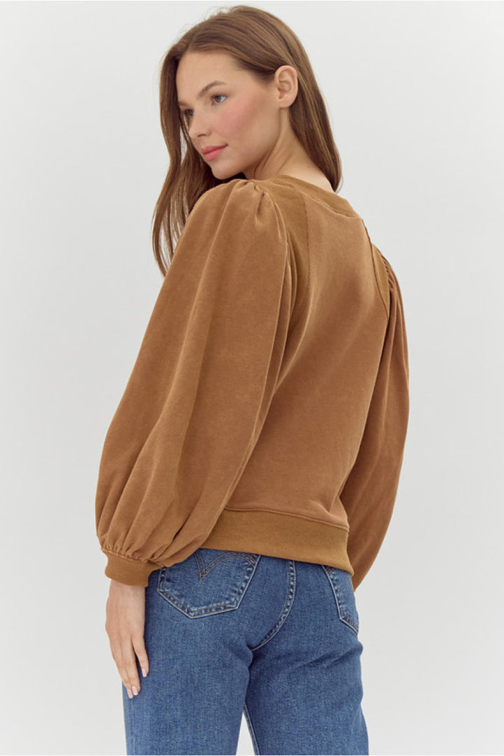 Count On Me Top in Toffee