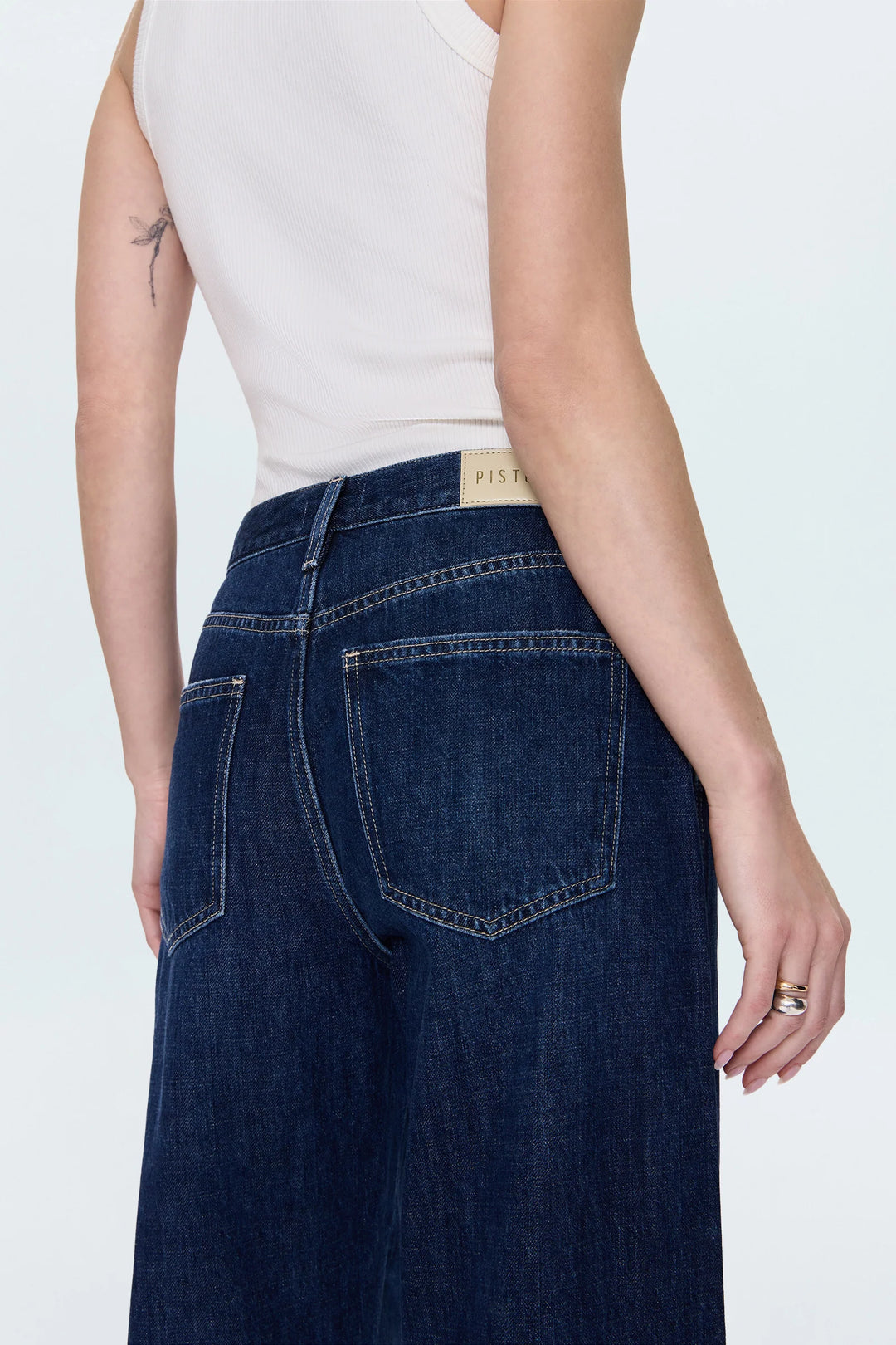 Pistola Kacey Mid Rise Cuffed Boyfriend Jean in Cultivate