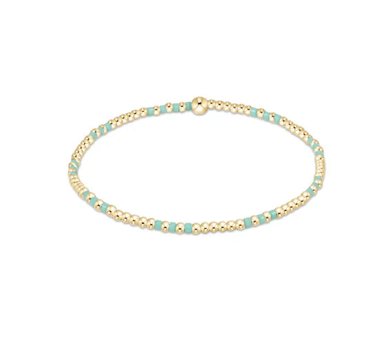 Enewton Hope Joy Pattern 2mm Bead Bracelet- Mint