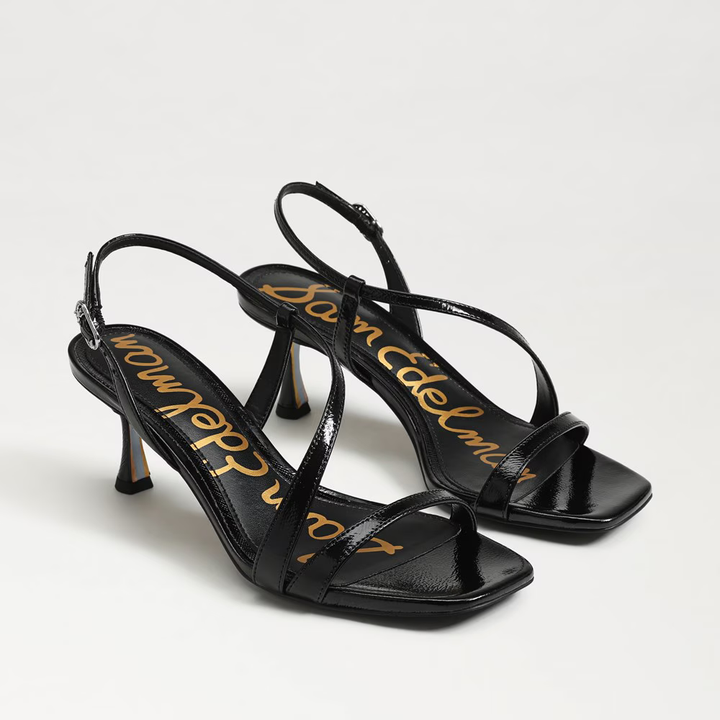 Sam Edelman Prance Strappy Heel in Black Leather