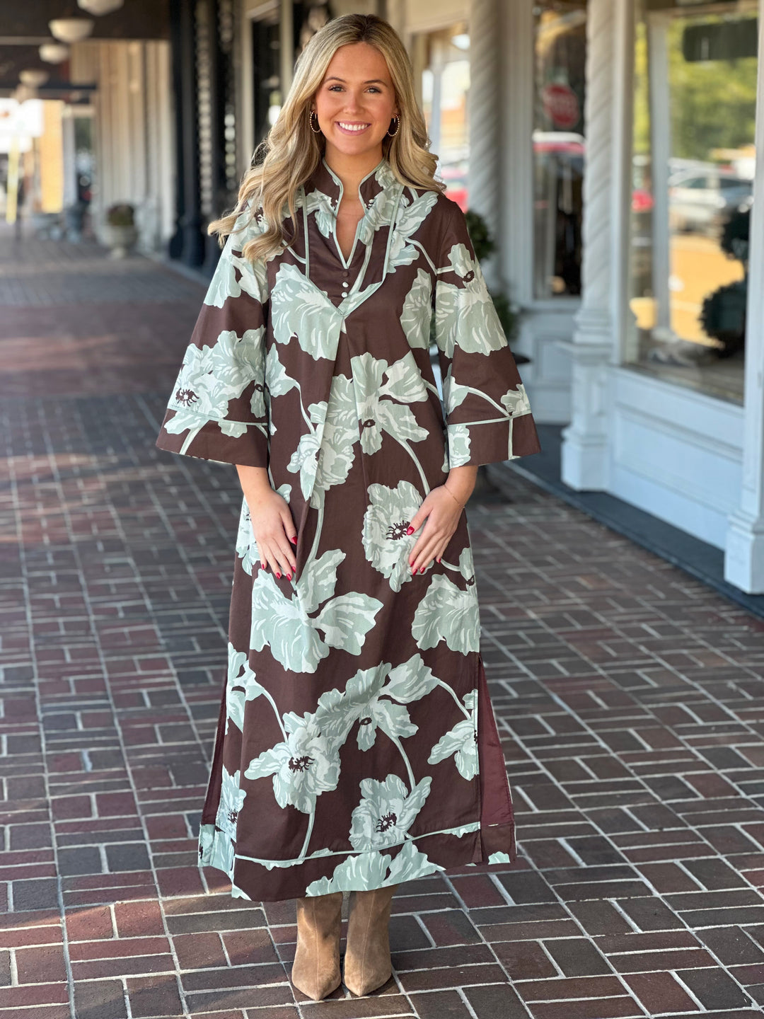 Through Every Change Chocolate Brown Dress