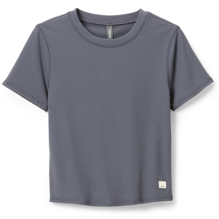 vuori Women's Pose Fitted Tee in Azure
