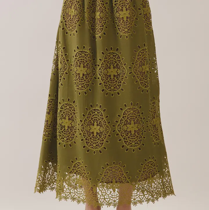 All In A Dream Olive Maxi Skirt