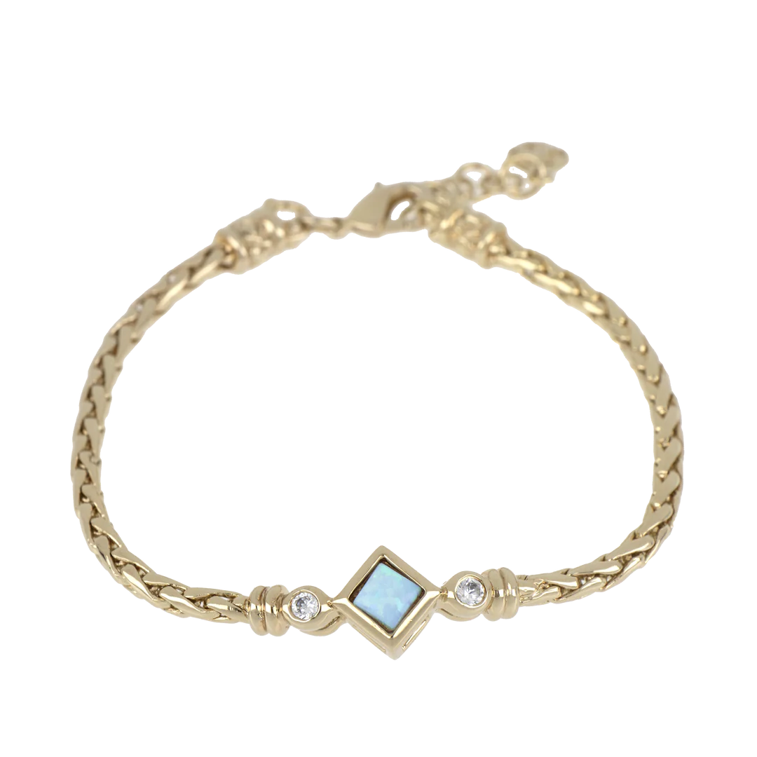 John Medeiros Opalas do Mar Collection - Single Strand Blue Diamond Opal Bracelet