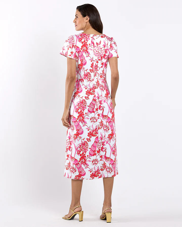 Jude Connally Jodi Dress in Gilded Peacock Garden
