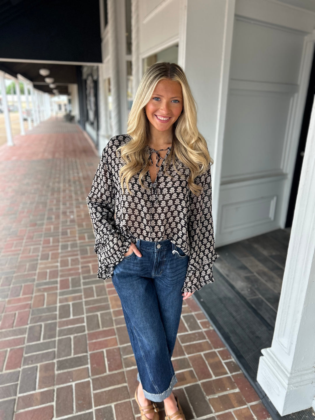 Dear John Jacquel Top in Whitecap Gray