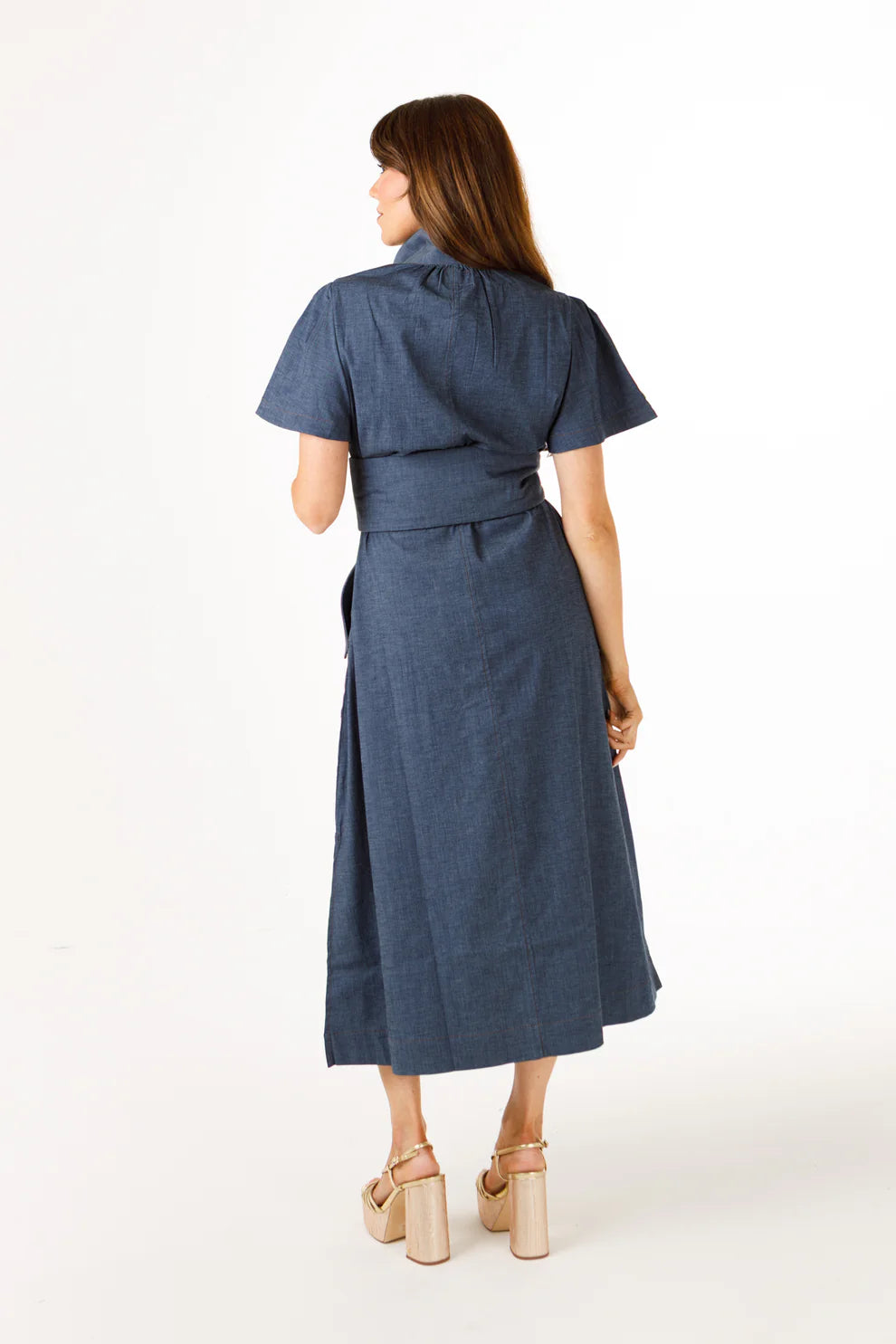 Holly Shae Gretchen Dress in Denim