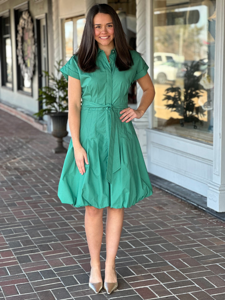 Finley Libby Bubble Dress in Kelly Green