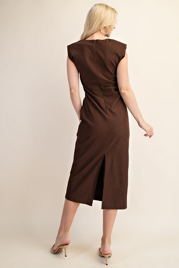 Classic Favorite Midi Dress in Brown