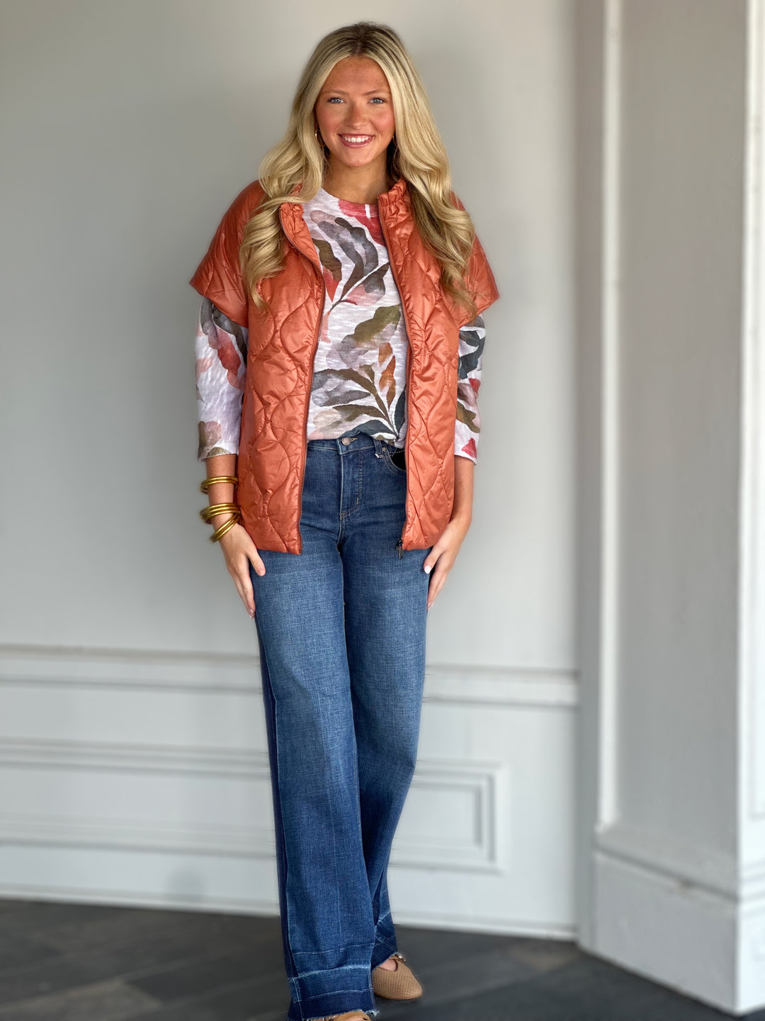 French Dressing Mixed Media Jacket in Bronze
