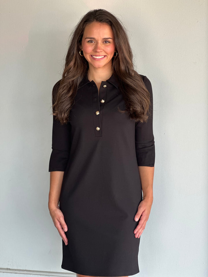 Jude Connally Midge Dress in Black Gold