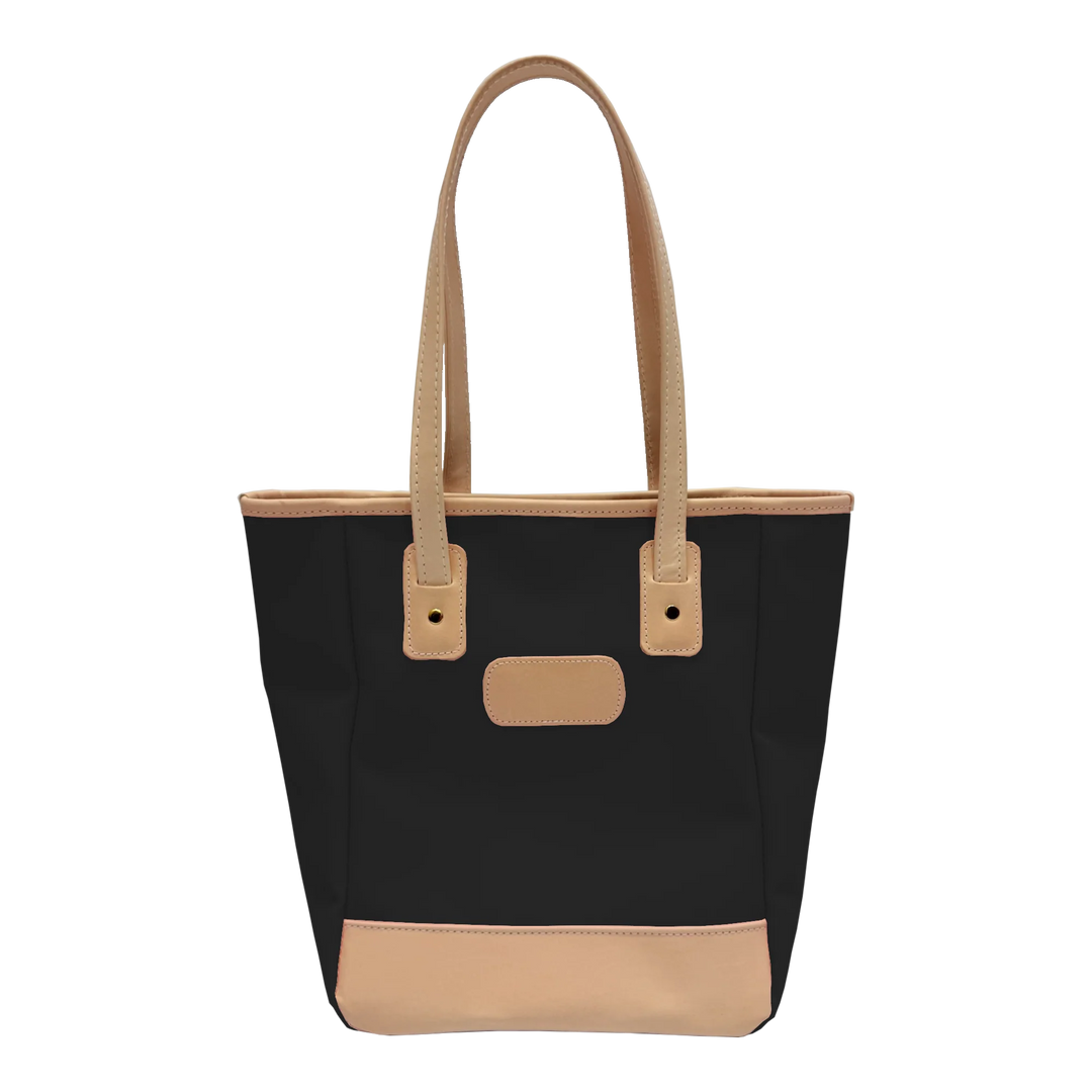 Jon Hart Alamo Heights Tote in Black Coated Canvas
