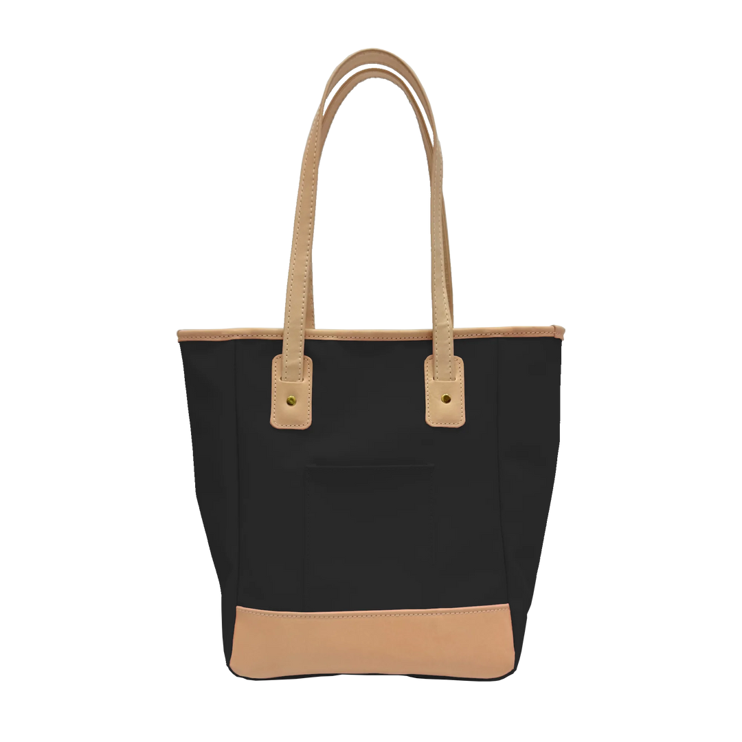 Jon Hart Alamo Heights Tote in Black Coated Canvas