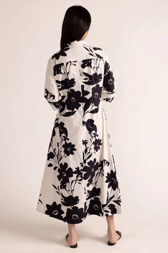 Thomas & Lourdes Justine Dress in Black/Cream Floral