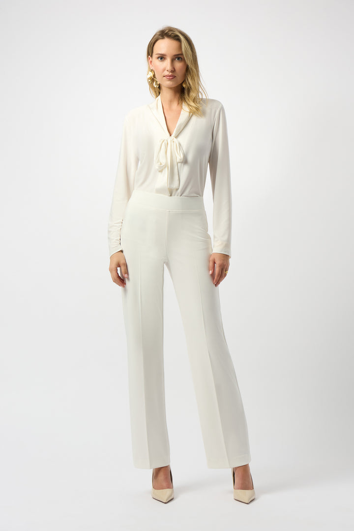 Joseph Ribkoff Mid-rise Formal Trousers in Winter White