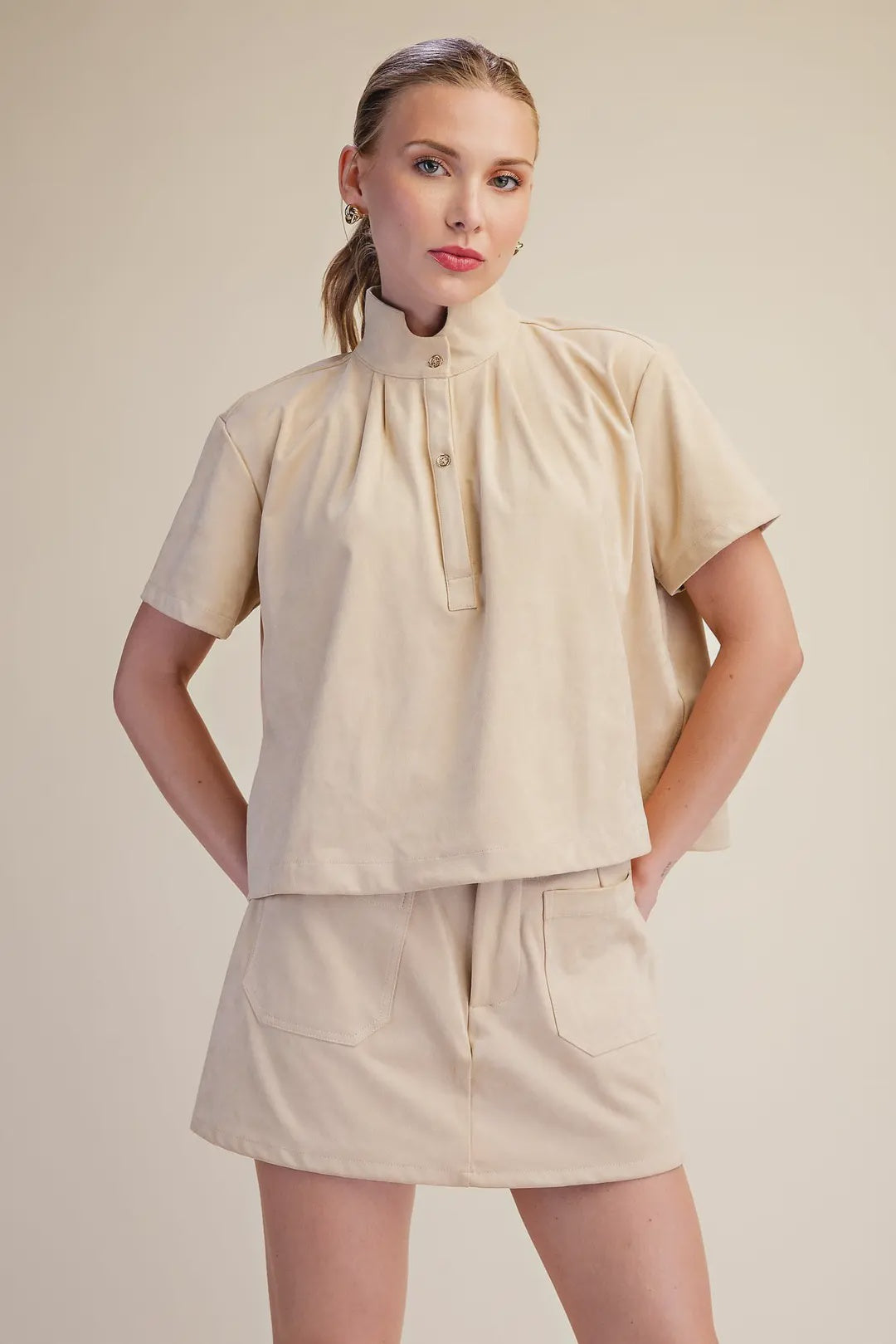 Let It Be Easy Beige Top