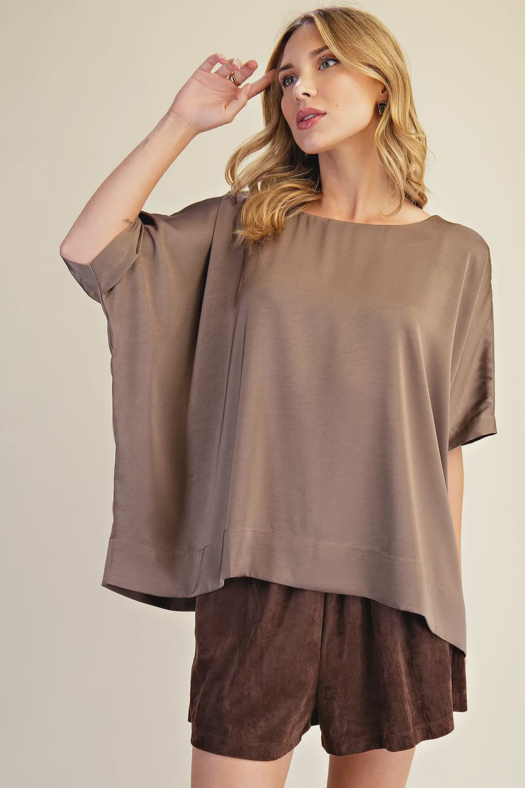Fell For You Mocha Brown Top