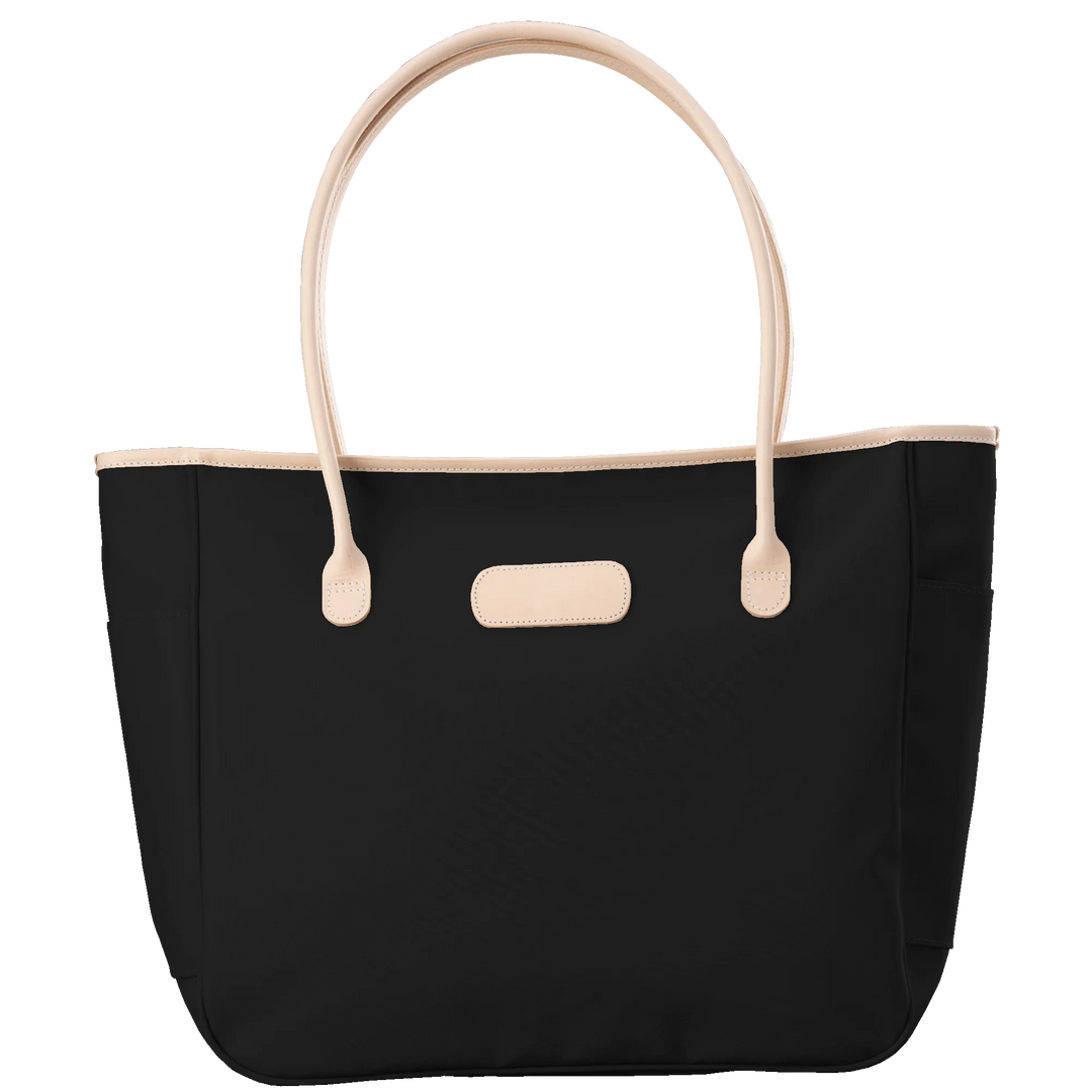 Jon Hart Tyler Tote in Black Coated Canvas