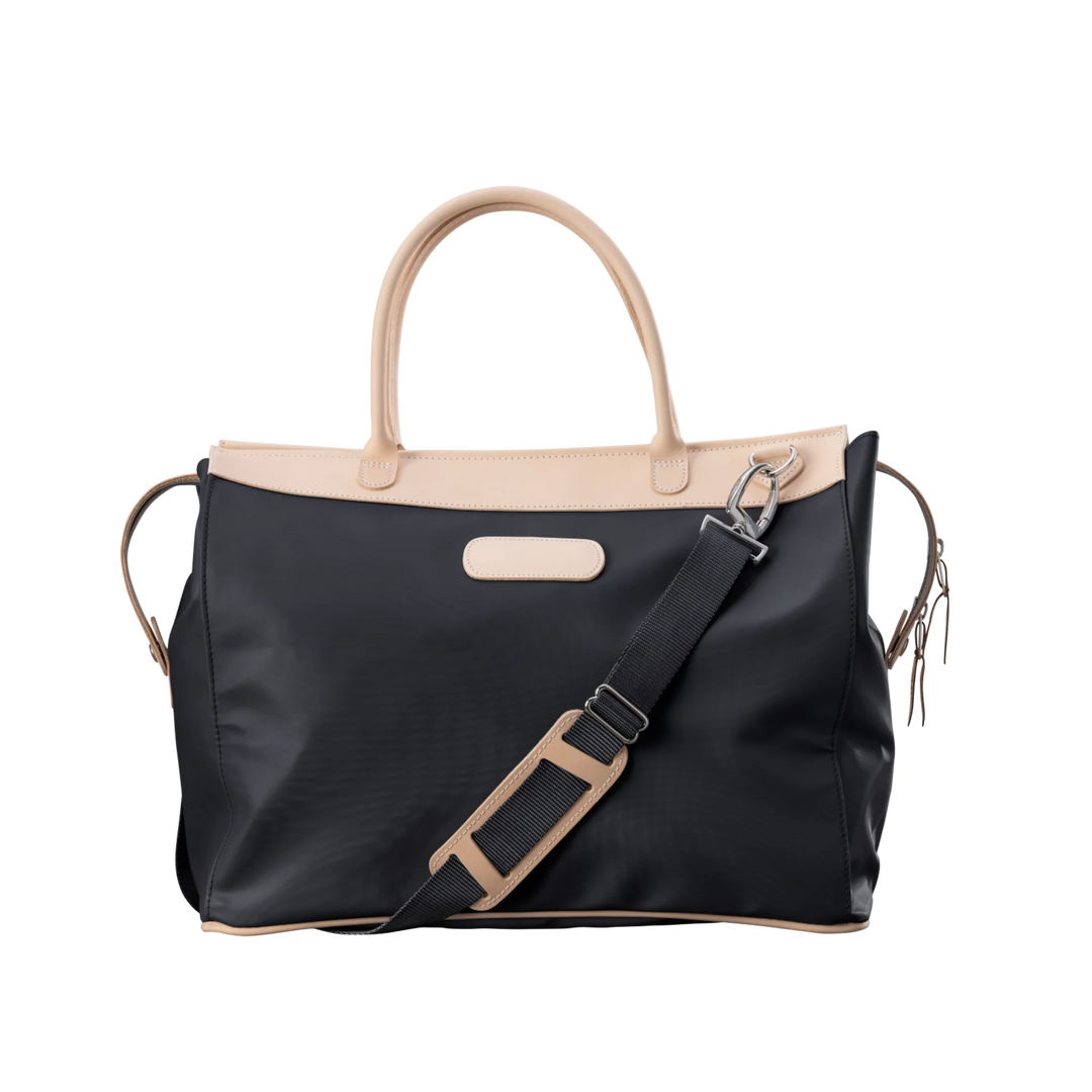 Jon Hart Burleson Bag in Black Coated Canvas