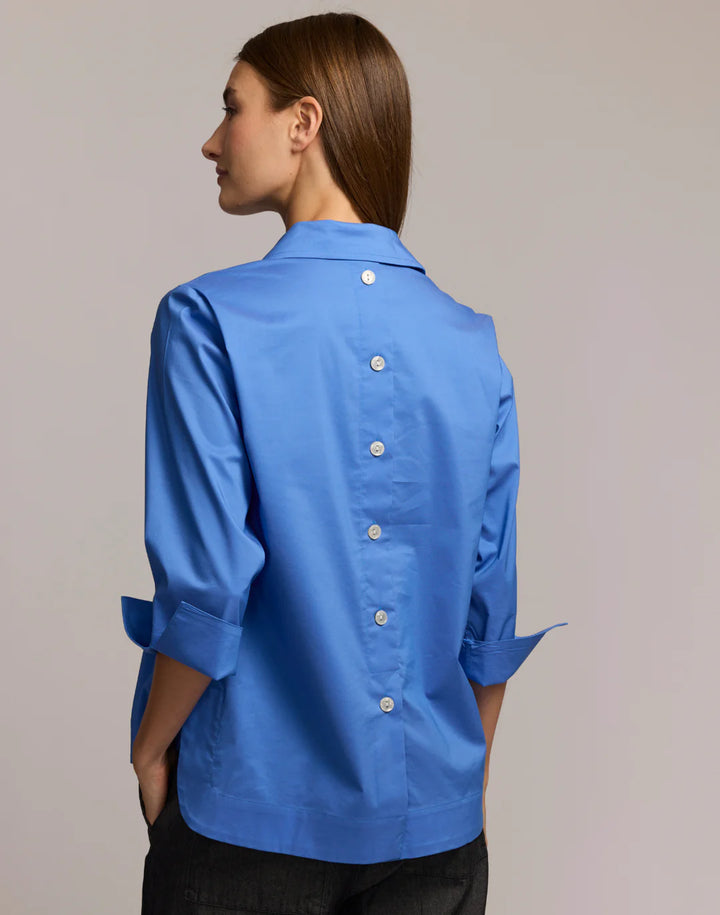 Hinson Wu Aileen 3/4 Sleeve Button Back Top