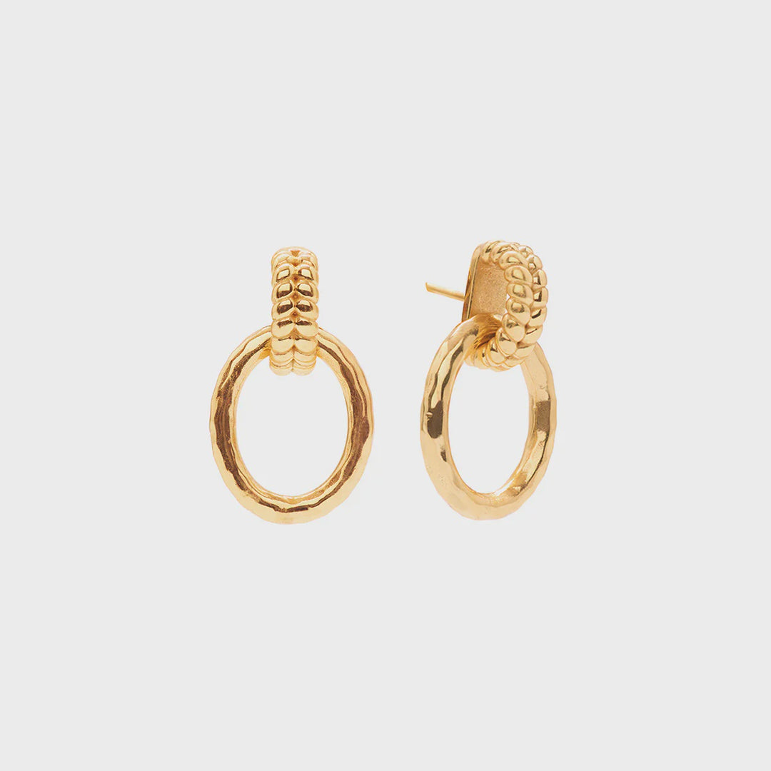 Capucine De Wulf Cleopatra Regal Link Earrings - Gold