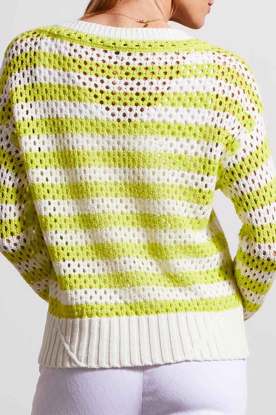 Tribal Sportswear Lime Stripe Sweater