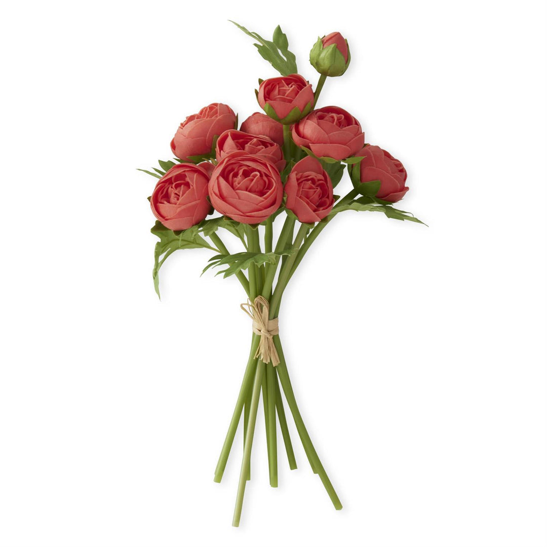 15 Inch Coral Real Touch Ranunculus Bundle