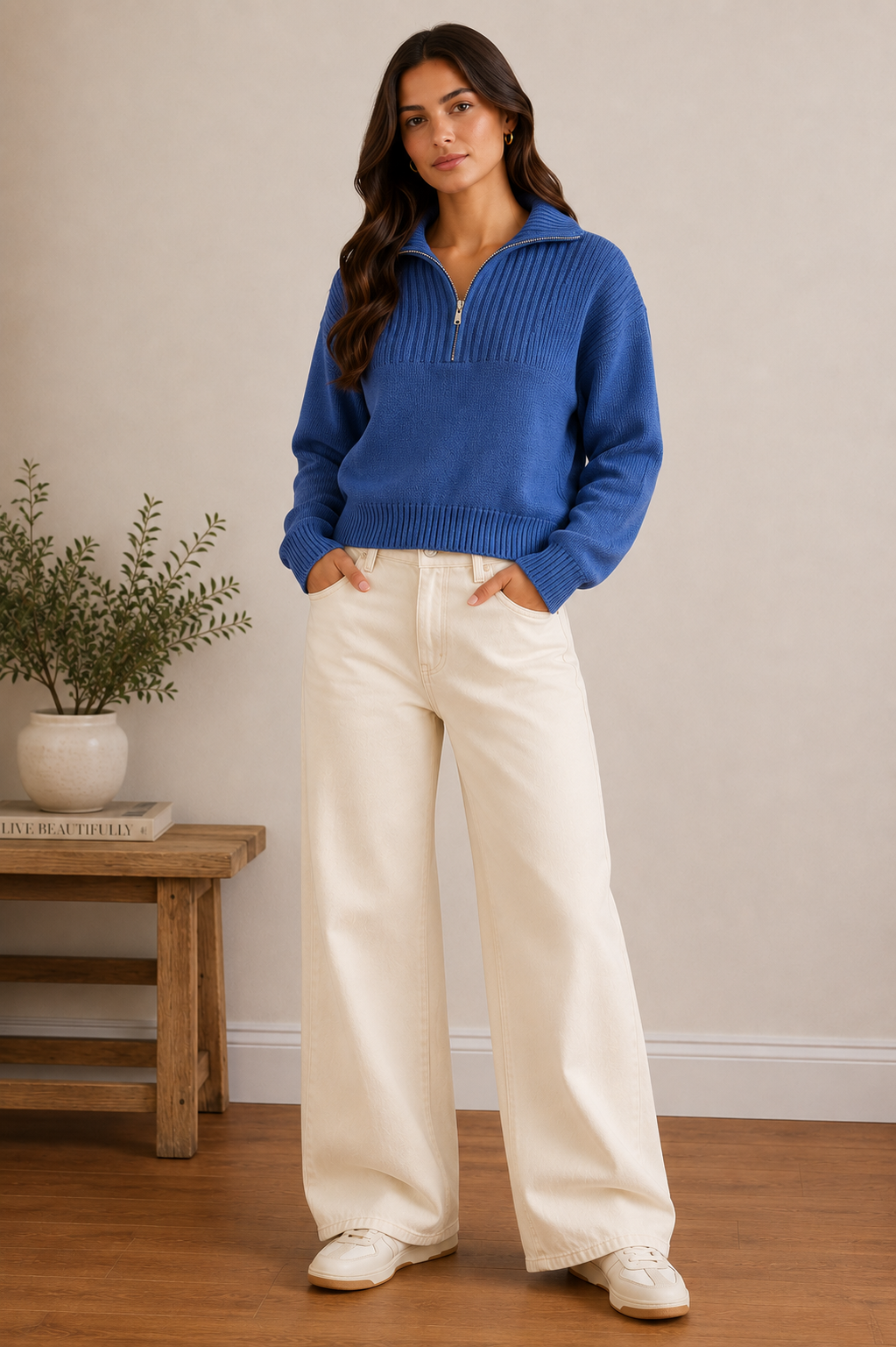 STARKx Ziva Sweater in China Blue