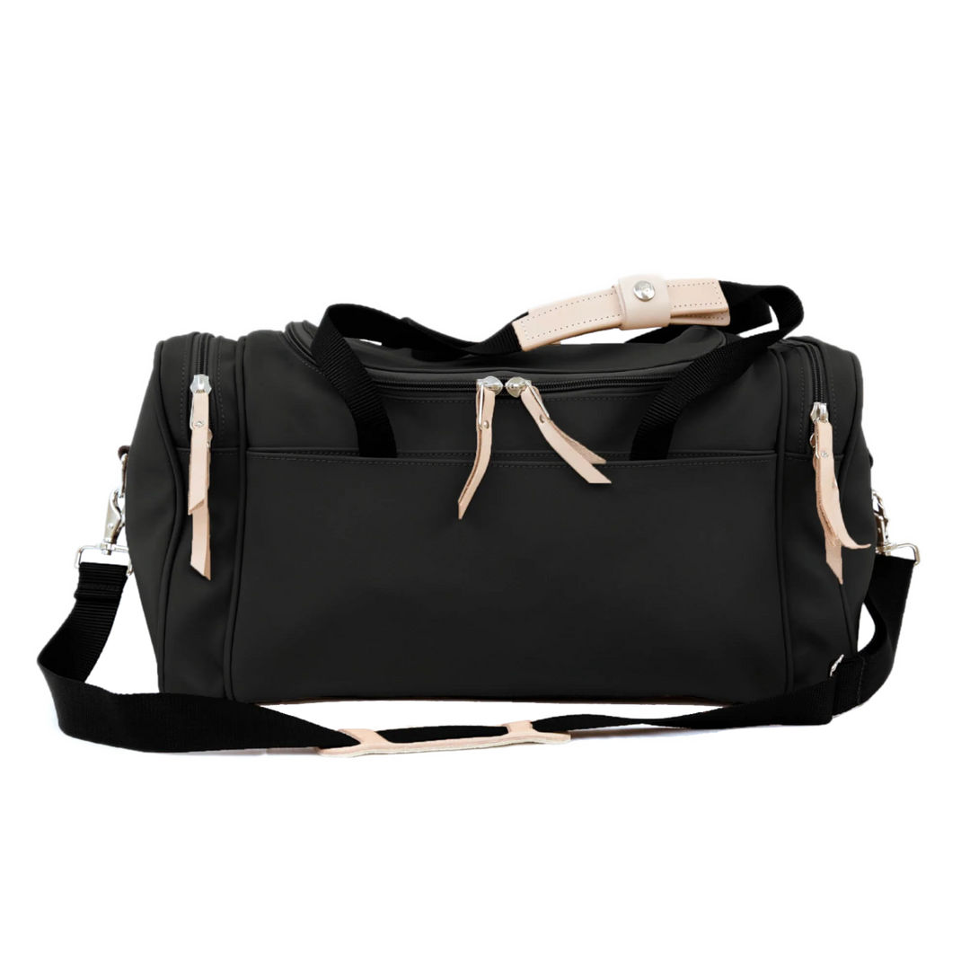 Jon Hart Small Square Duffel in Black Coated Canvas