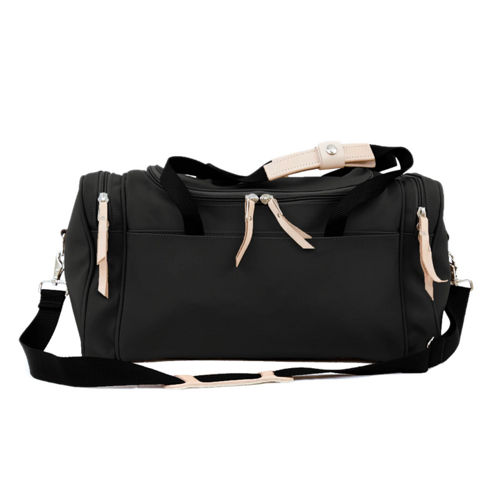 Jon Hart Small Square Duffel in Black Coated Canvas