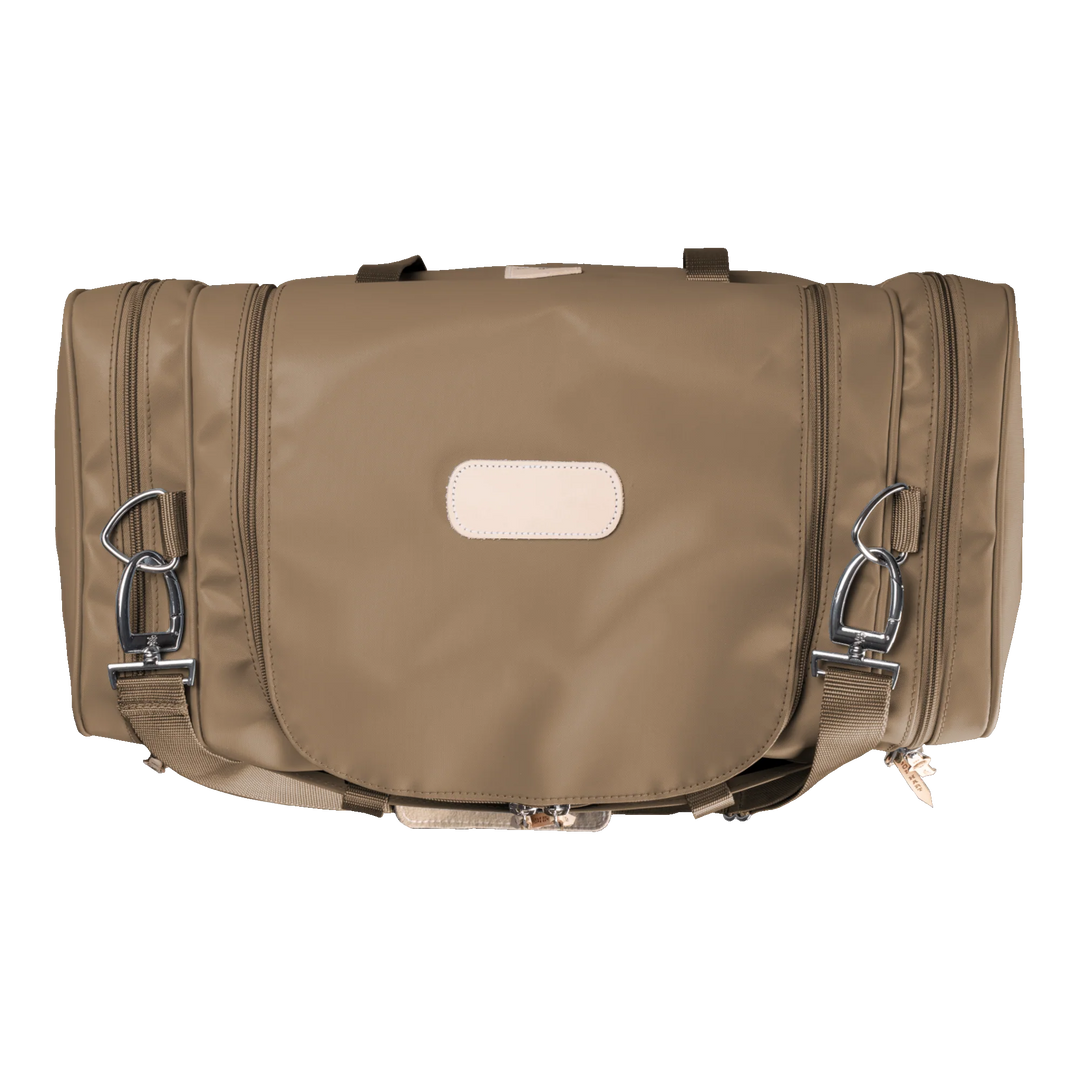 Jon Hart Large Square Duffel in Saddle Coated Canvas