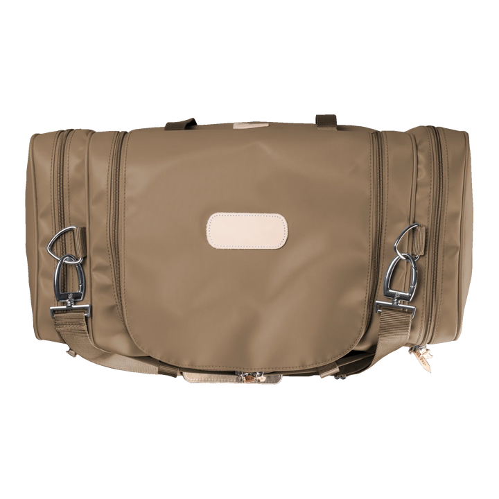 Jon Hart Large Square Duffel in Saddle Coated Canvas