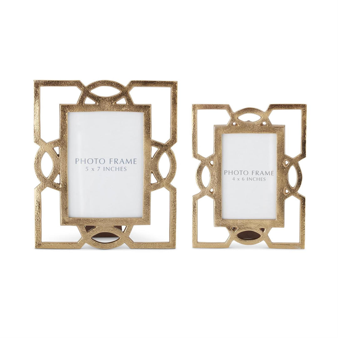 Textured Gold Metal Cutout Photo Frames