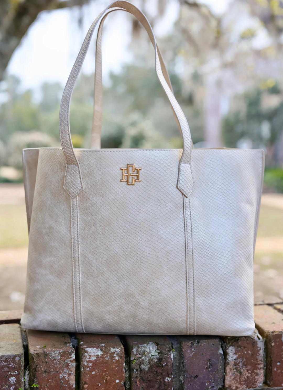 Heath Tote Bag in Shimmer Champagne