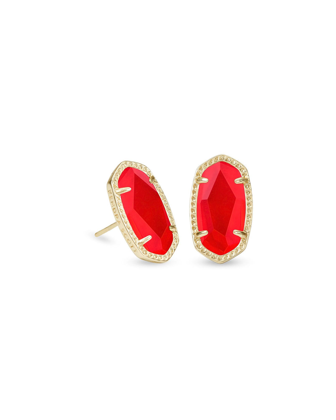 Kendra Scott Ellie Gold Stud Earrings in Red Illusion