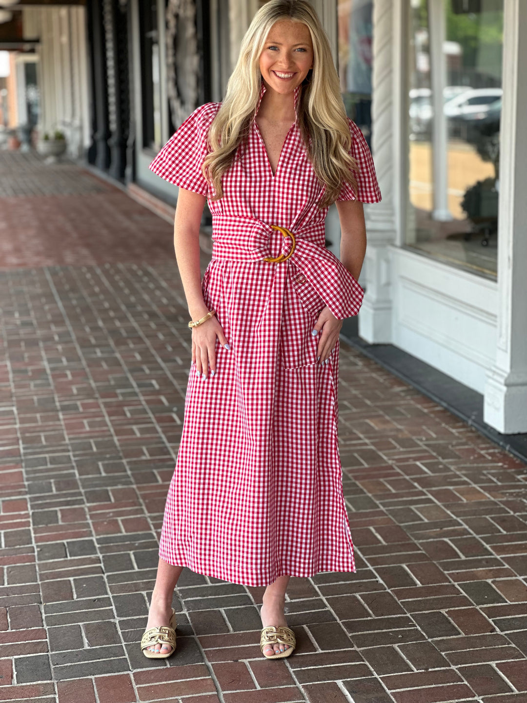 holly shae dresses Holly Shae Gretchen Dress in Red Gingham
